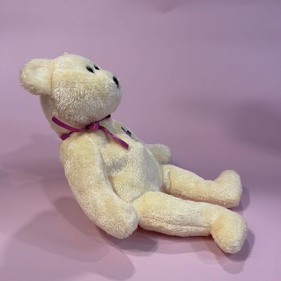 2002 10 years of Beanie Babies TY Beanie Baby Mother Yellow w Sparkles Plush Toy - Picture 2 of 10